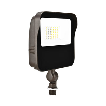 LED Flood Light, Knuckle Mount, Dark Bronze, 65W/54W/41W/27W, Dusk to Dawn Photocell, Selectable Wattage & CCT, 9400 Lumens